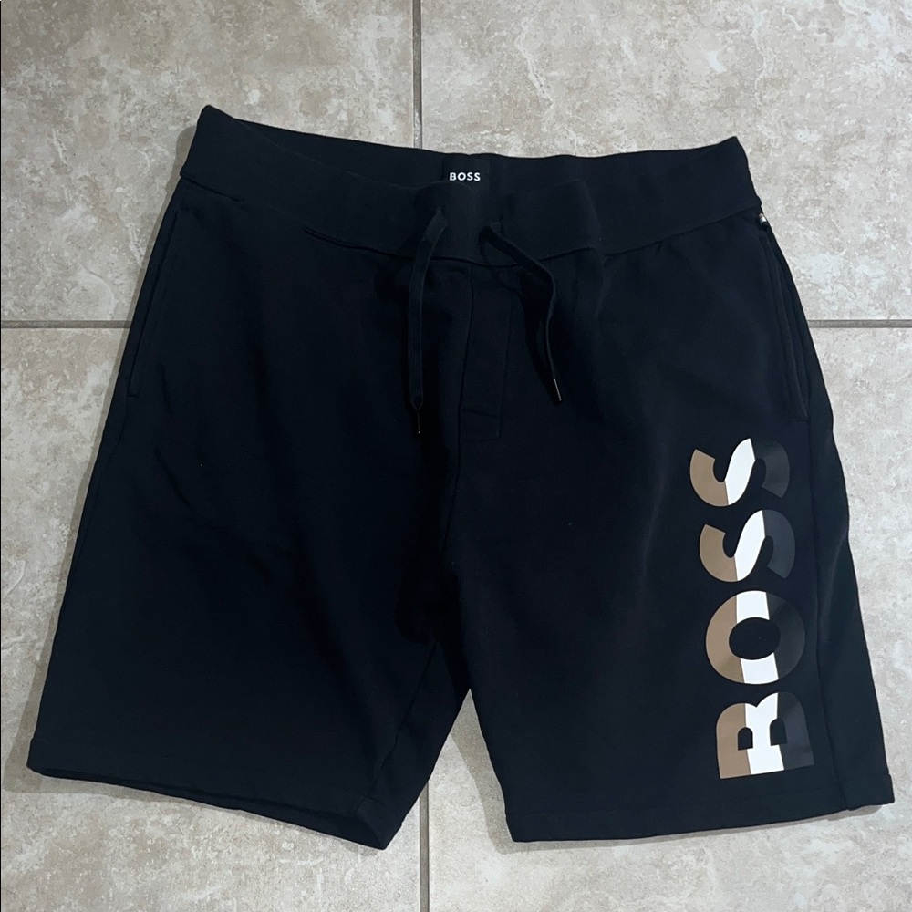 Boss Black Athletic Shorts with Contrast Logo Size XXL